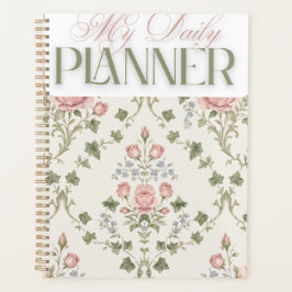 Klassieke Damast Bloem "Mijn Dagelijkse Planner" Planner