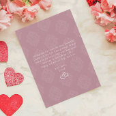Klassieke Damast Elegante Script Valentijnsdag Kaa