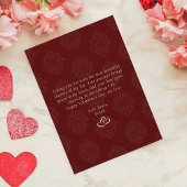 Klassieke Damast Elegante Script Valentijnsdag Kaa