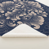 Klassieke Damast Naadloze Victoriaans Textuur Sherpa Deken (3/4)