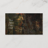 Klassieke  dame van de Mode in barok Visitekaartje (Achterkant)