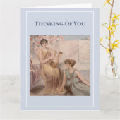 Klassieke Dames – “Aan Jou Denkend” Kaart (Gele Bloem)