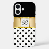 Klassieke Dames Meisjes Monogram Bling Case-Mate iPhone Case (Achterkant)