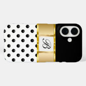 Klassieke Dames Meisjes Monogram Bling Case-Mate iPhone Case (Achterkant (horizontaal))