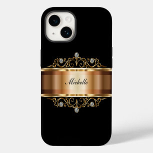 Klassieke Dames Monogram Bling Hoesje-Case-Mate iP iPhone 14 Hoesje