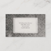 Klassieke  damesmonogram (grijze parel) visitekaartje (Achterkant)