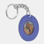 Klassieke Dank Geschenen Streep Patroon Sleutelhanger (Voorkant Links)