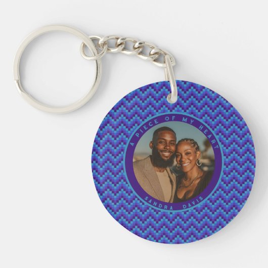Klassieke Dank Geschenen Streep Patroon Sleutelhanger (Voorkant)