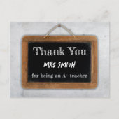 Klassieke Dank Je A+ Leraar Schoolbord School Briefkaart (Voorkant)