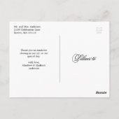 Klassieke dank u bruiloft overlay briefkaart (Achterkant)