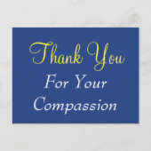 Klassieke "Dank U Voor Uw Medeleven" Ansichtkaart Briefkaart (Voorkant)