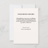 Klassieke Dankkaart Bedankkaart (Achterkant)