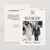 Klassieke Dankkaart Bedankkaart (Voorkant / Achterkant)
