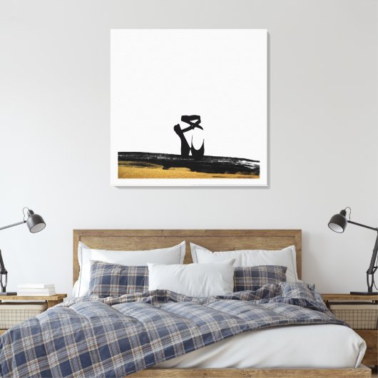 Klassieke Dans Ballet Schoenen Zwart Goud Schilder Canvas Afdruk (Insitu (Slaapkamer))