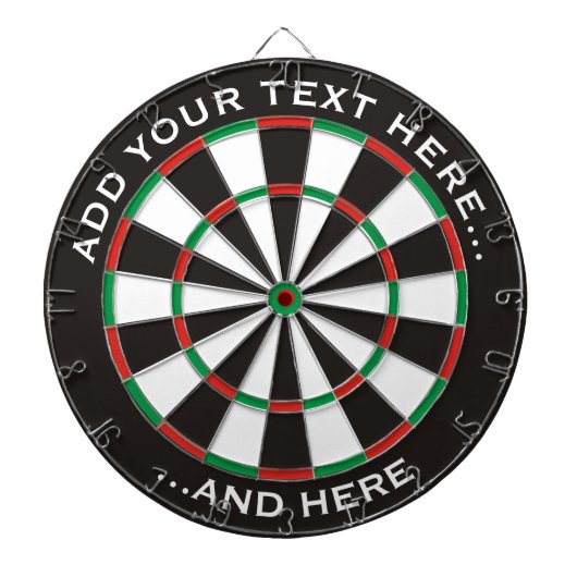 Klassieke dartboard met aangepaste tekst dartbord (Voorkant)
