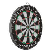 Klassieke dartboard met aangepaste tekst dartbord (Voorkant Links)