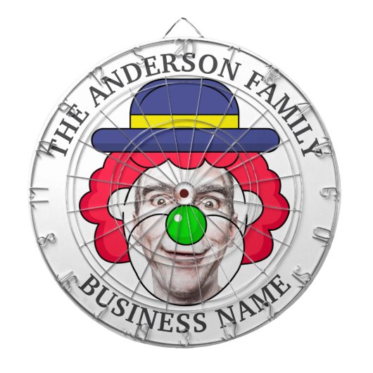 Klassieke dartboard met douanetekst en foto dartbord (Voorkant)