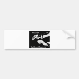 Klassieke dashboarddrummer draag bumpersticker