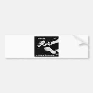 Klassieke dashboarddrummer draag bumpersticker