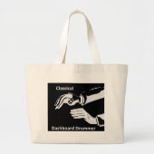 Klassieke dashboarddrummer draag grote tote bag (Voorkant)