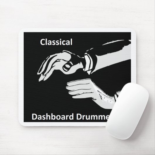 Klassieke dashboarddrummer draag muismat (Met muis)