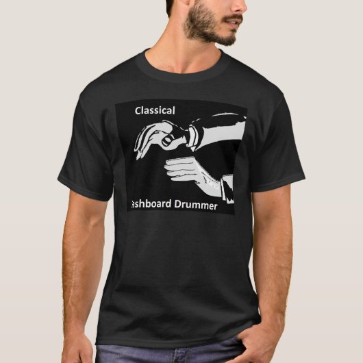 Klassieke dashboarddrummer draag t-shirt (Voorkant)