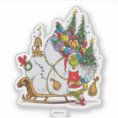 Klassieke De Grinch | De Grinch & Max Op De Loop S Sticker (Voorkant)