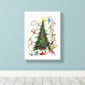 Klassieke De Grinch | Kerstboom Canvas Afdruk (Insitu (Houten vloer))