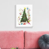 Klassieke De Grinch | Kerstboom Canvas Afdruk (Insitu (Woonkamer))
