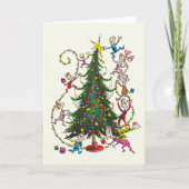 Klassieke De Grinch | Kerstboom Feestdagen Kaart (Voorkant)