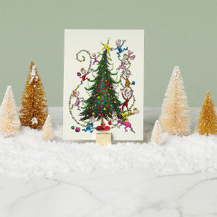 Klassieke De Grinch Kerstboom Feestdagen Kaart