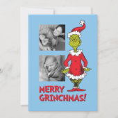 Klassieke De Grinch | Kerstman Feestdagenkaart (Voorkant)