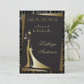 Klassieke Deco Bridal Shower Uitnodiging (Staand voorkant)