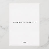 Klassieke Deco Chic gepersonaliseerde verhuis aank Folie Feestdagenkaart (Achterkant)