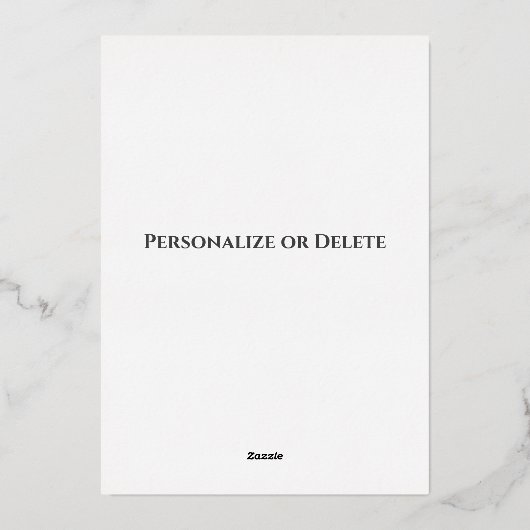 Klassieke Deco Chic gepersonaliseerde verhuis aank Folie Feestdagenkaart (Achterkant)