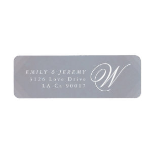 Klassieke deco Gold  grijze kalligrafie bruiloft Etiket