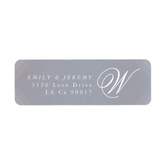Klassieke deco Gold  grijze kalligrafie bruiloft Etiket (Voorkant)