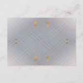 Klassieke deco Gold  grijze kalligrafie bruiloft Informatiekaartje (Achterkant)
