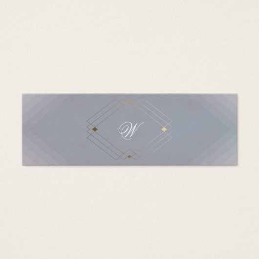 Klassieke deco Gold  grijze kalligrafie bruiloft Mini Visitekaartjes (Voorkant)