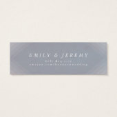 Klassieke deco Gold  grijze kalligrafie bruiloft Mini Visitekaartjes (Achterkant)