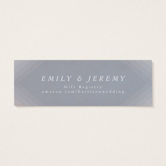 Klassieke deco Gold  grijze kalligrafie bruiloft Mini Visitekaartjes (Achterkant)