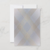 Klassieke deco Gold grijze kalligrafie bruiloft RSVP Kaartje (Achterkant)