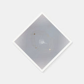 Klassieke deco Gold  grijze kalligrafie bruiloft Servet (Hoek)