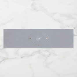 Klassieke Deco Goud Vintage Grijs Kalligrafie Brui Waterfles Etiket