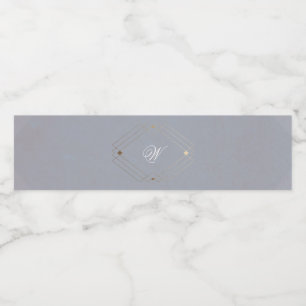 Klassieke Deco Goud Vintage Grijs Kalligrafie Brui Waterfles Etiket