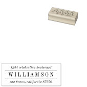 Klassieke deco Typografie Familienaam Return Addre Rubberstempel (Gestempeld)