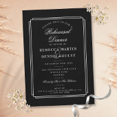 Klassieke deco | Zwart-wit | repetitief diner Kaart