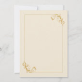 Klassieke decoratieve huwelijksuitnodiging kaart (Achterkant)