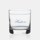Klassieke decoratieve letter H Whisky Glas (Achterkant)