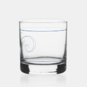 Klassieke decoratieve letter H Whisky Glas (Links)